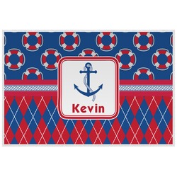 Buoy & Argyle Print Laminated Placemat w/ Name or Text