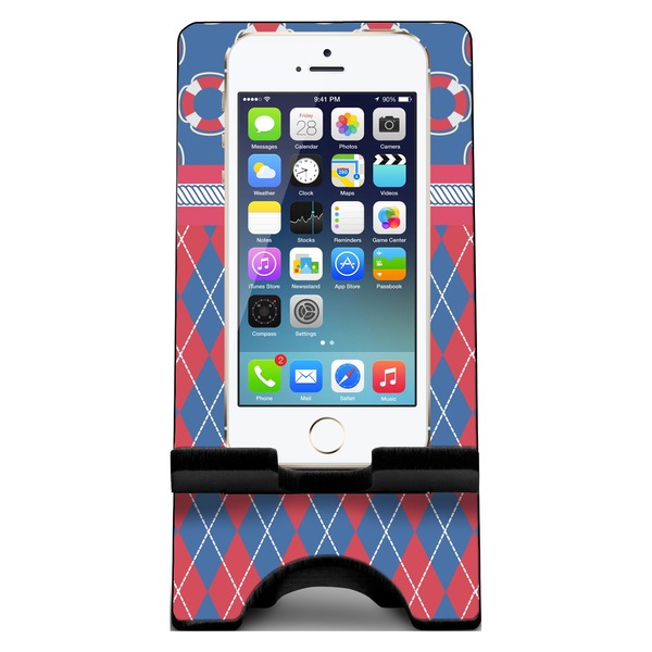 Buoy & Argyle Print Phone Stand w/ Phone