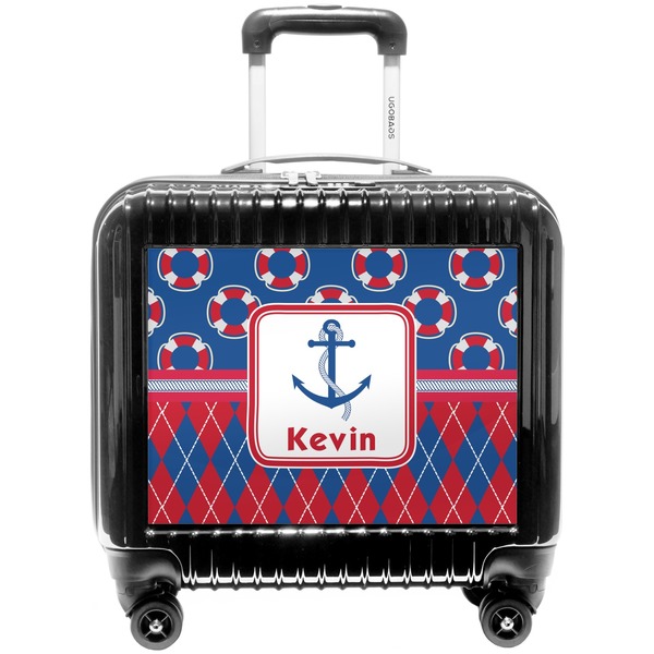 Custom Buoy & Argyle Print Pilot / Flight Suitcase (Personalized)