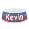 Buoy & Argyle Print Plastic Dog Bowl - Medium (Personalized)