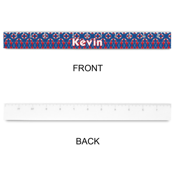 Buoy & Argyle Print Plastic Ruler - 12" - APPROVAL