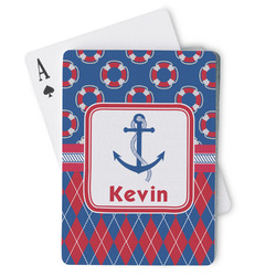 Buoy & Argyle Print Playing Cards (Personalized)