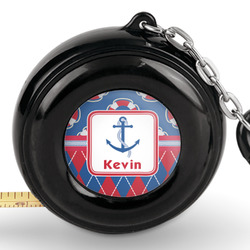 Buoy & Argyle Print Pocket Tape Measure - 6 Ft w/ Carabiner Clip (Personalized)