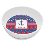 Buoy & Argyle Print Melamine Bowl - 8 oz (Personalized)