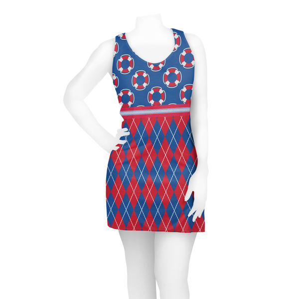 Buoy & Argyle Print Racerback Dress - On Model - Front