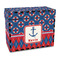Buoy & Argyle Print Wood Recipe Box - Full Color Print (Personalized)