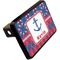 Buoy & Argyle Print Rectangular Car Hitch Cover w/ FRP Insert (Angle View)