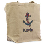 Buoy & Argyle Print Reusable Cotton Grocery Bag (Personalized)