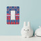 Buoy & Argyle Print Rocker Light Switch Covers - Single - IN CONTEXT