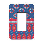 Buoy & Argyle Print Rocker Style Light Switch Cover - Single Switch