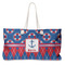 Buoy & Argyle Print Large Rope Tote Bag - Front View