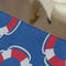 Buoy & Argyle Print Large Rope Tote - Close Up View