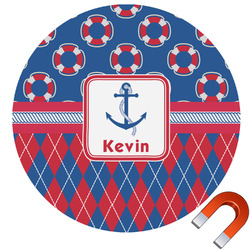 Buoy & Argyle Print Car Magnet (Personalized)