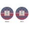Buoy & Argyle Print Round Linen Placemats - APPROVAL (double sided)