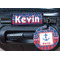 Buoy & Argyle Print Round Luggage Tag & Handle Wrap - In Context