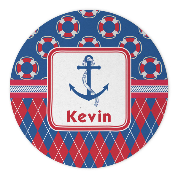 Buoy & Argyle Print Round Paper Coaster - Approval