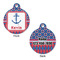 Buoy & Argyle Print Round Pet ID Tag - Large - Approval