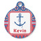 Buoy & Argyle Print Round Pet ID Tag (Personalized)
