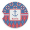 Buoy & Argyle Print Sandstone Car Coaster - Single (Personalized)