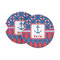 Buoy & Argyle Print Sandstone Car Coasters - Set of 2 (Personalized)