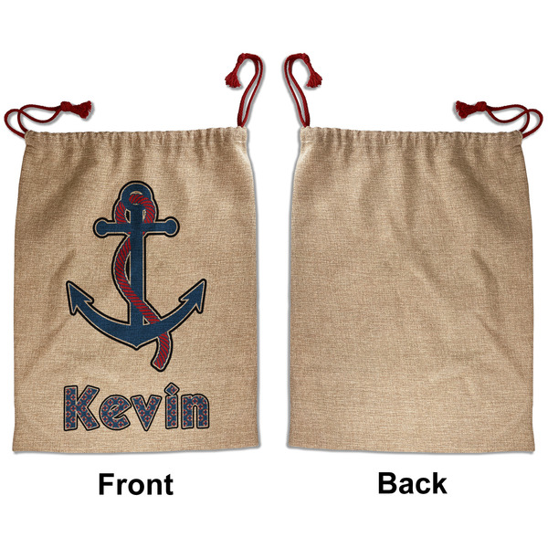 Buoy & Argyle Print Santa Bag - Approval - Front