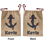 Buoy & Argyle Print Santa Sack - Front & Back (Personalized)