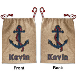 Buoy & Argyle Print Santa Sack - Front & Back (Personalized)