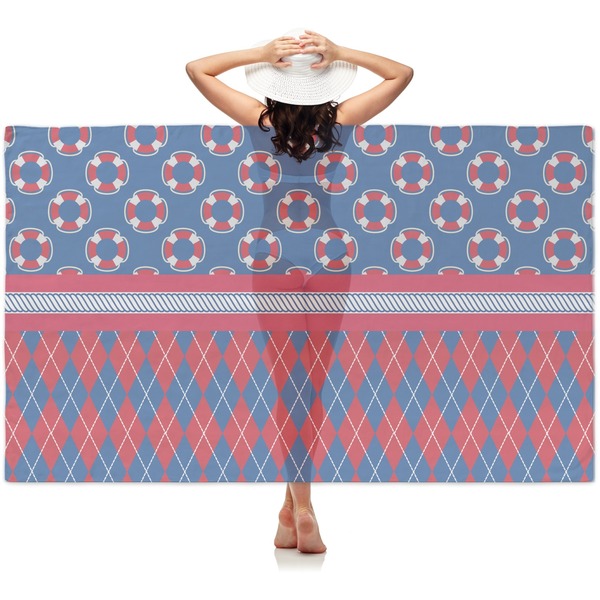 Custom Buoy & Argyle Print Sheer Sarong