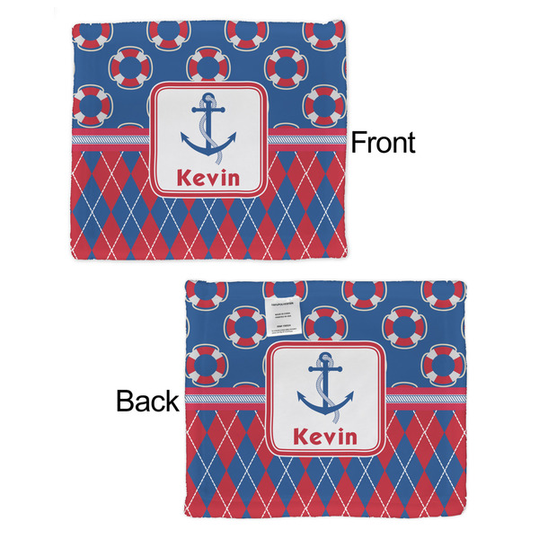 Buoy & Argyle Print Security Blanket - Front & Back View