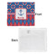 Buoy & Argyle Print Security Blanket - Front & White Back View