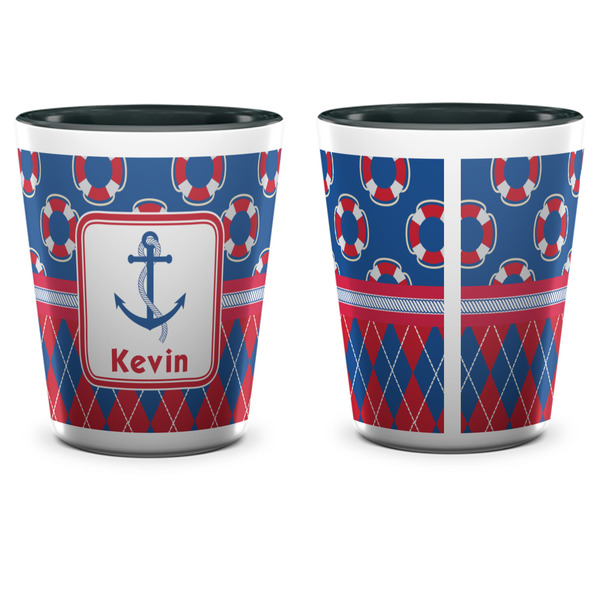 Buoy & Argyle Print Shot Glass - Two Tone - APPROVAL