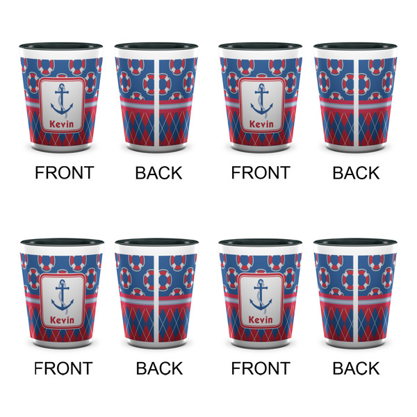 Buoy & Argyle Print Shot Glassess - Two Tone - Set of 4 - APPROVAL