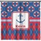 Buoy & Argyle Print Shower Curtain (Personalized) (Non-Approval)