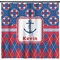 Buoy & Argyle Print Shower Curtain - Custom Size (Personalized)