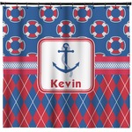 Buoy & Argyle Print Shower Curtain (Personalized)