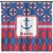 Buoy & Argyle Print Shower Curtain (Personalized)