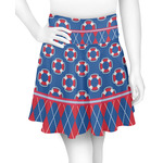 Buoy & Argyle Print Skater Skirt - Medium