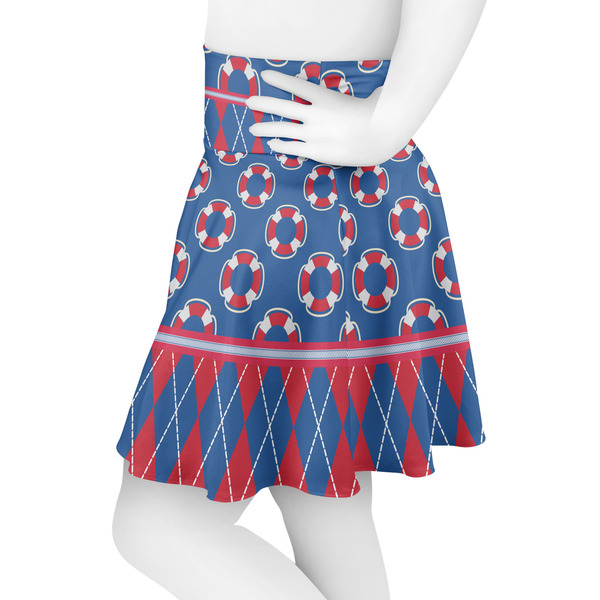 Buoy & Argyle Print Skater Skirt - Side