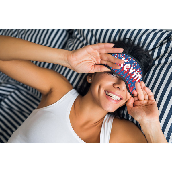 Buoy & Argyle Print Sleeping Eye Mask - LIFESTYLE