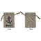 Buoy & Argyle Print Small Burlap Gift Bag - Front Approval