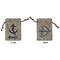 Buoy & Argyle Print Small Burlap Gift Bag - Front & Back (Personalized)