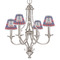Buoy & Argyle Print Small Chandelier Shade - LIFESTYLE (on chandelier)
