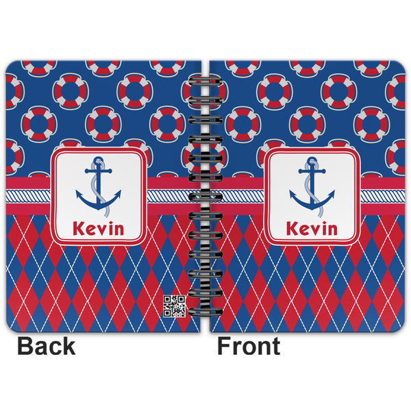 Buoy & Argyle Print Spiral Journal 5 x 7 - Apvl