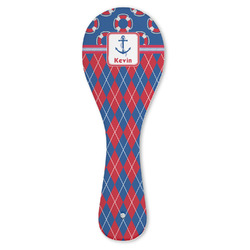 Buoy & Argyle Print Ceramic Spoon Rest (Personalized)