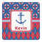 Buoy & Argyle Print Square Decal (Personalized)
