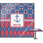 Buoy & Argyle Print Square Table Top (Personalized)