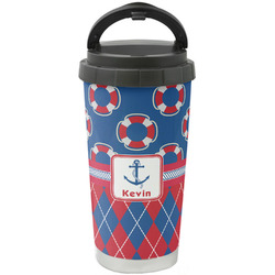 Buoy & Argyle Print Stainless Steel Coffee Tumbler (Personalized)