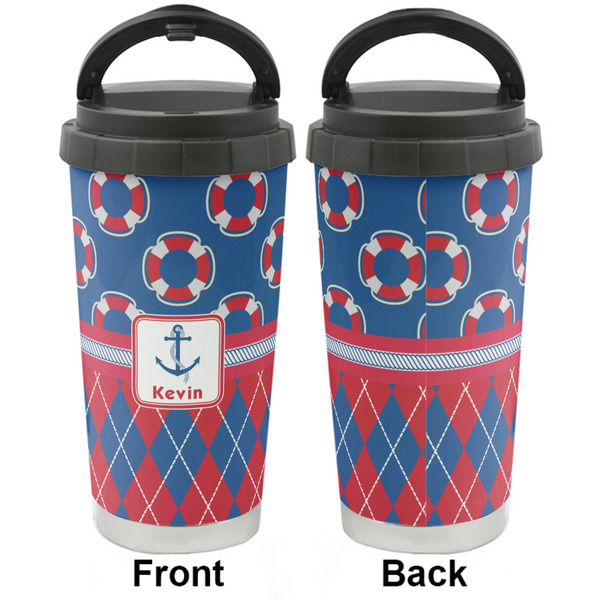Buoy & Argyle Print Stainless Steel Travel Cup - Apvl