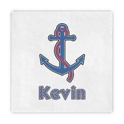 Buoy & Argyle Print Decorative Paper Napkins (Personalized)