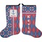 Buoy & Argyle Print Holiday Stocking - Double-Sided - Neoprene (Personalized)